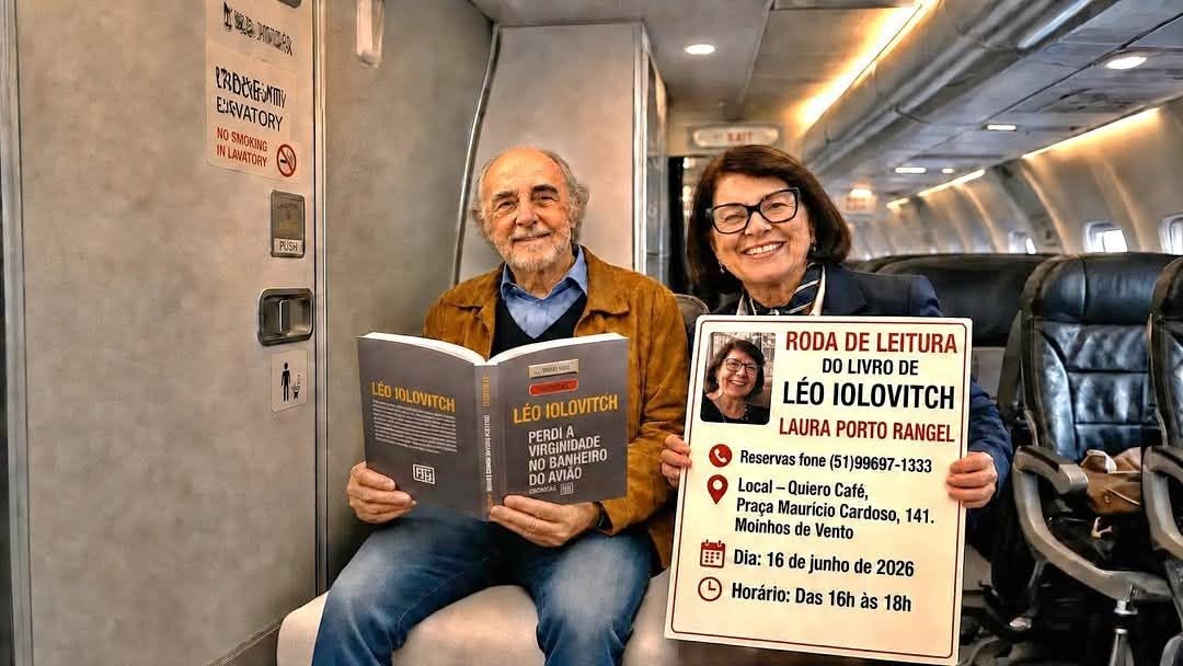 Convite da próxima Roda de Leitura, do livro de Léo Iolovitch